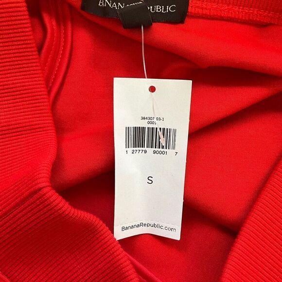 Banana Republic Womens Size Small Pull On Sweater Skirt Red Elastic Waist NWT - Picture 7 of 8